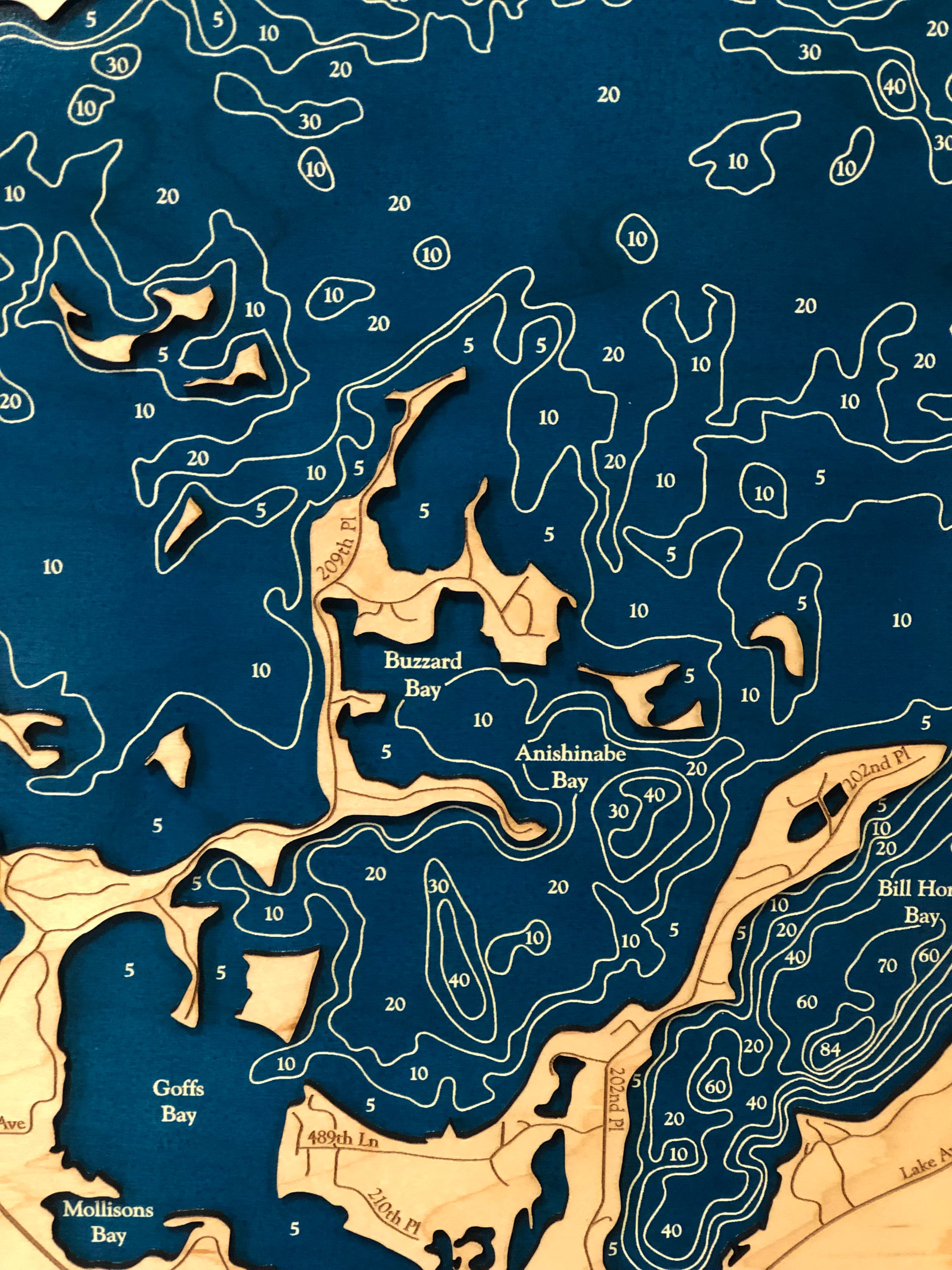 Big Sandy Lake Minnesota Custom Wood Map Art 3D Wall Art Etsy