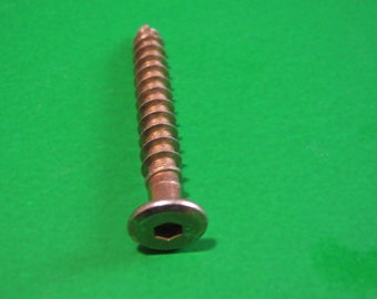 50mm Wood Connector Furniture/Timber Screws Steel Flat Head Hex (ALLEN) Drive for Wood, Timber, Beds, Cots, Cabinets