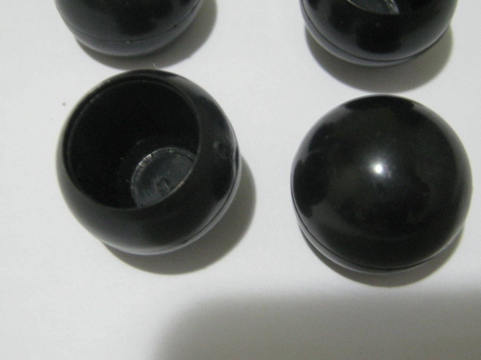 12pcs Black Plastic Craft Round Ball 20mm With Hole One Side Etsy