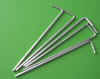 Tent Pegs Metal Galvanized Ground Pegs  L14.5cmxD4mm Tent Hooks for Camping, Gazebo, Traveling, Tarpaulin, Beach