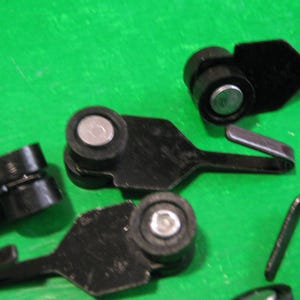 Replacement Railed Metal Slide Hooks on wheels for Gazebo Curtains or Mosquito Netting