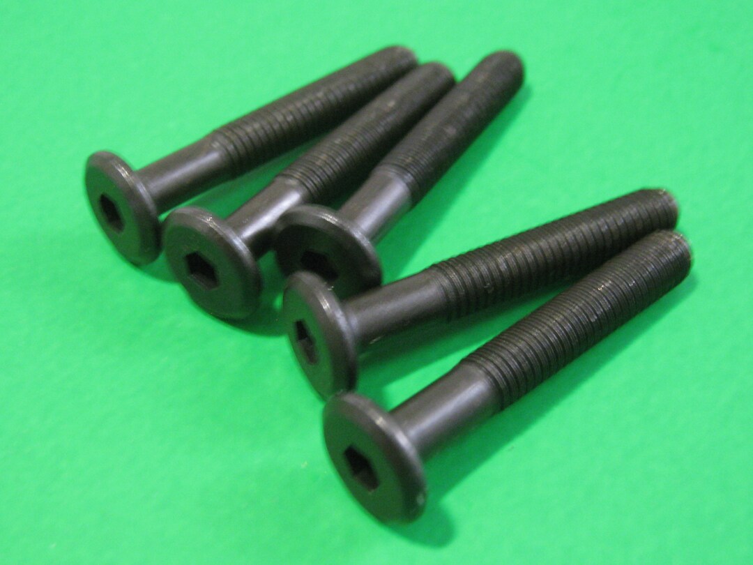 M6x40mm Flat Head JCBC Hex Socket Drive Furniture Connector Bolts Black Etsy