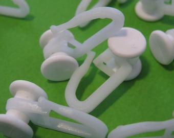 30 ganci in plastica per tende da sollevamento, ganci regolabili a pieghe profonde, per bloccare finestre, porte, tende da doccia, ganci a clip