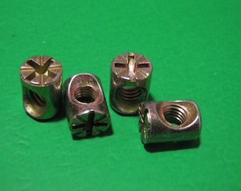 Furniture Metal Barrel Nut M6x12mm Cross Dowel Slotted Phillips Drive For Furniture, Chair, Cabinet, Bed Bolts