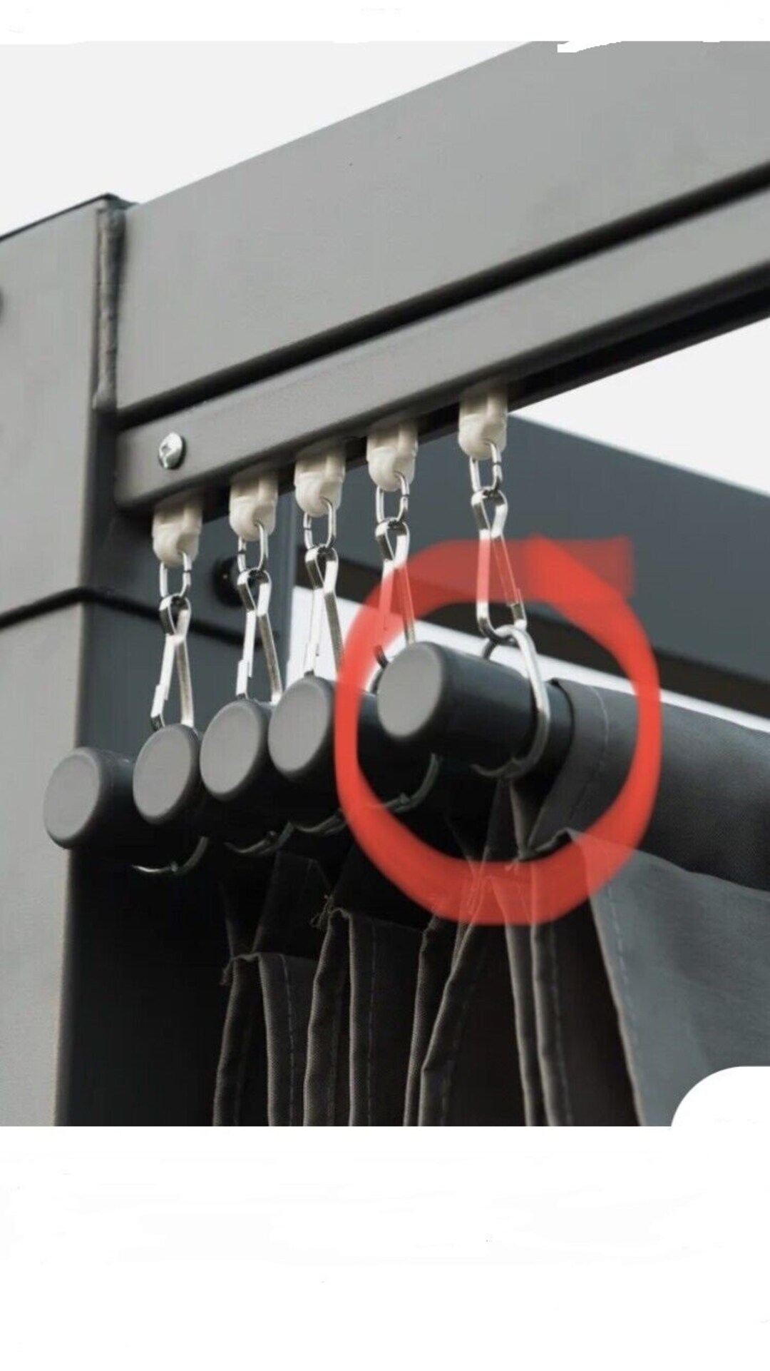 Pergola Top Tube Replacement Ring D19mm Hold Hooks Hangers of Pergola