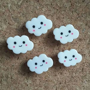 Kawaii Cloud character decorative push pins/thumb tacks/drawing pins for notice/memo/cork boards