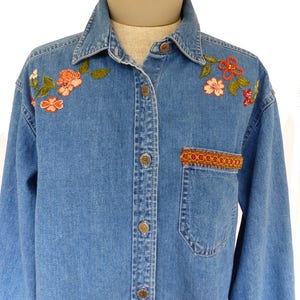 Embroidered Fashion Denim Shirt Jacket With Hand Embroidered & Beaded ...