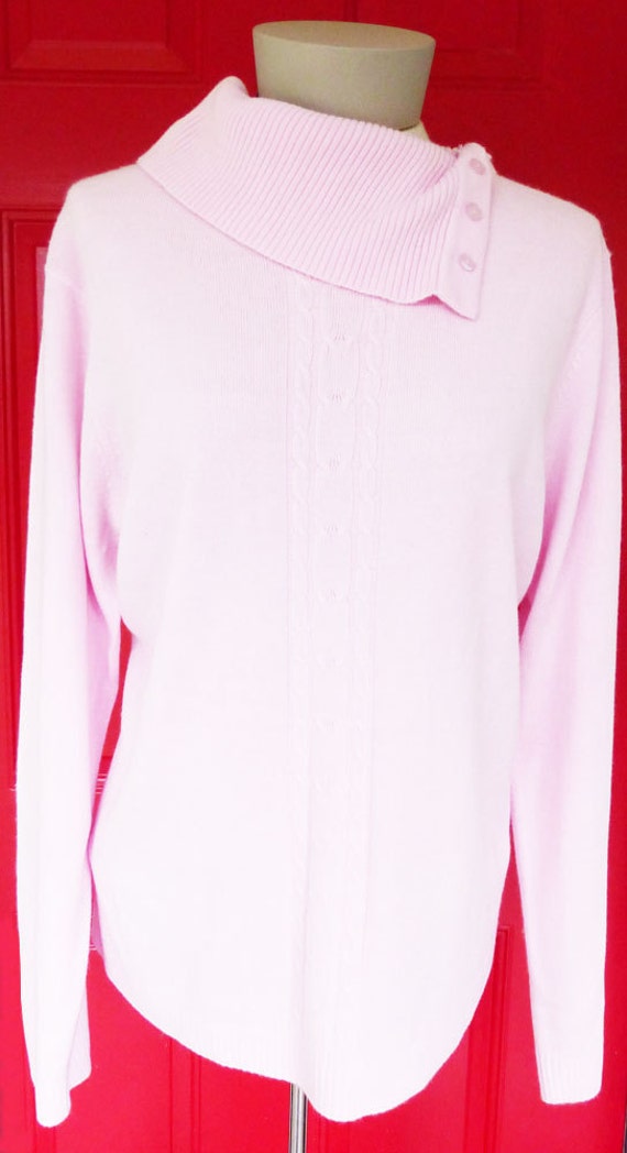 Baby pink super soft long sleeve pullover sweater… - image 2