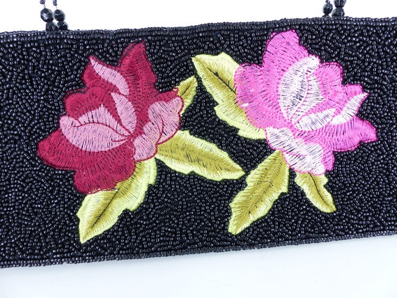 【typeservice】24fw Rose Beads Bag Pink_Floral_Hand_Beaded_Clutch