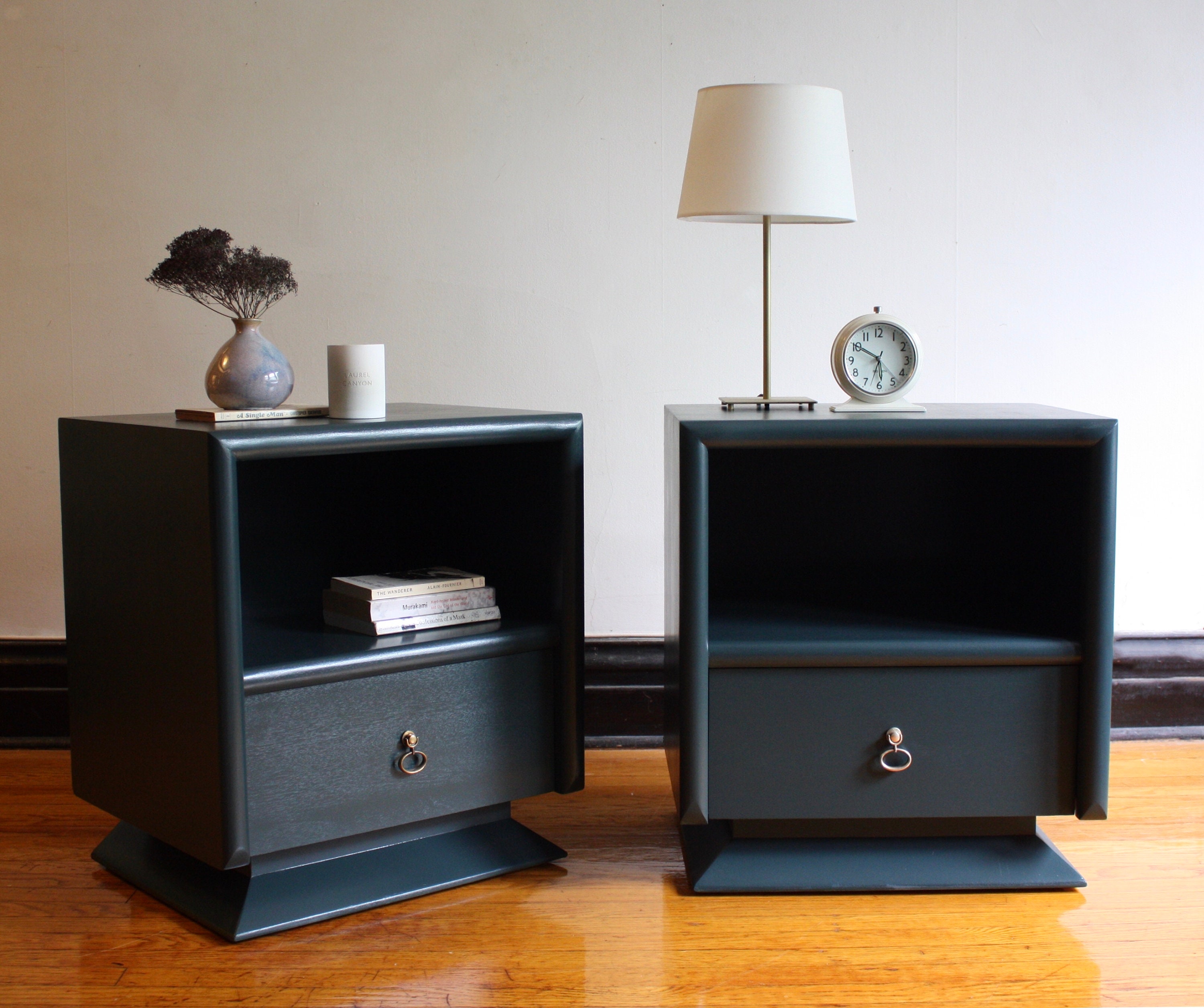 Pair of Nightstands With Ball Feet Etsy