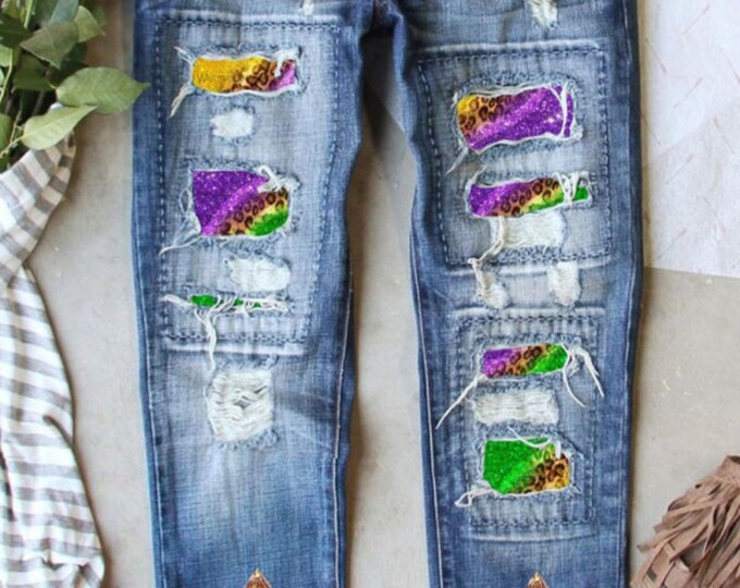 shein mardi gras jeans