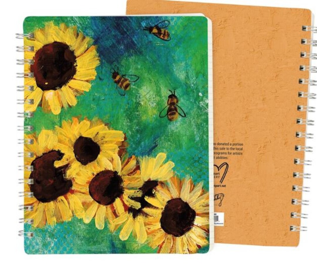 Sunflower Spiral Notebook Journal - Etsy