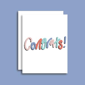Gefeliciteerd! Kaart met envelop | Preschool Kleuterschool High School College Graduation Card, nieuwe baan, nieuw huis, gefeliciteerd kaart