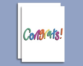 Félicitations ! Carte avec enveloppe | Carte de remise des diplômes de l'école maternelle, maternelle, secondaire, nouvel emploi, nouvelle maison, carte de félicitations