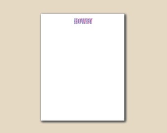 Howdy Notepad | 5"x7" Notepad, Cute Cowboy Western, College Gift, Texas A&M Aggie, Coworker, Graduation, Teacher, High School Girl,