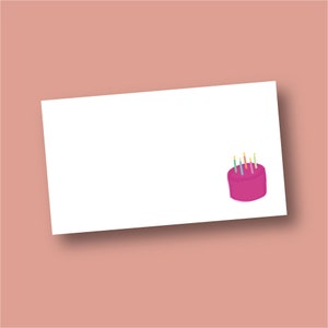 Birthday Cake Bitty Notes Set of 15 Small Notecards | Lunchbox Notes, Pocket Notes, Birthday Gift Tag, Mini Cards, Blank Notecard, Love Note