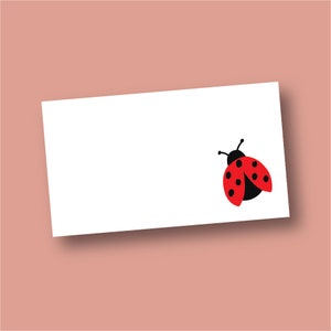 Set di 15 bigliettini piccoli Lady Bug Bitty Notes / Bigliettini per il pranzo, bigliettini tascabili, etichette regalo, mini biglietti, bigliettini vuoti, bigliettini Love Bug