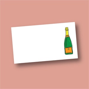Champagne Bitty Notes Set of 15 Small Notecards | Lunchbox Notes, Pocket Notes, Gift Tag, Mini Cards, Blank Notecard, Love Note Card