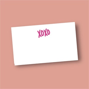 XOXO Bitty Notes, lot de 15 petites cartes pour notes | Notes de boîte à lunch, notes de poche, étiquette cadeau, mini-cartes, carte de correspondance vierge, étiquette de la Saint-Valentin, note d'amour