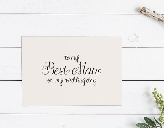 1 folded card To my best man card note cards for wedding 1 folded card To my best man card note cards for wedding