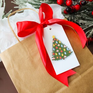 Vintage Ornament Weihnachtsbaum Urlaub Geschenkanhänger 8er Set | Weihnachtsgeschenkpapier, Retro Weihnachtsbaum-Feiertag, bunte Weihnachten