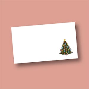Set di 15 bigliettini colorati con albero di Natale, bigliettini tascabili, mini biglietti, etichette regalo per le feste di Natale