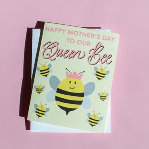Feliz día de la madre a nuestra reina abeja / Tarjeta de felicitación del día de la madre, tarjeta de la abuela, día de la madre para la abuela