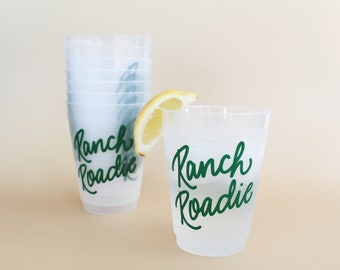 Ranch Roadie Party Cup | Set of 8 16 oz Frost Flex Cup | Ranch Party, Ranch House Kitchen, Ranch Life, Hunting Ranch, Western, Cattle Ranch