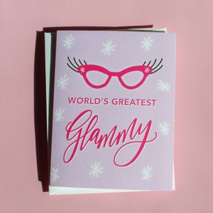 O melhor cartão de felicitações glamuroso do mundo | Cartão de felicitações da avó do dia das mães, avó diva, avó de alta manutenção