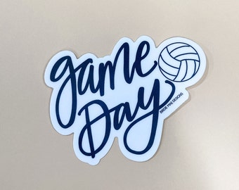Pegatina del día del partido de voleibol / Equipo de voleibol de secundaria, pegatina de vinilo, pegatina apta para lavavajillas, pegatina de Stanley