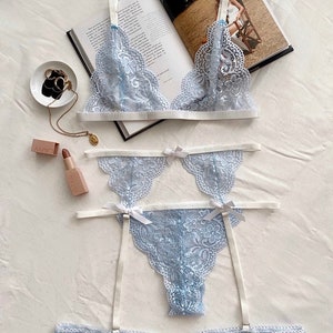 Buy SATIN LACE TWO PIECE LINGERIE SET for Women Online in India