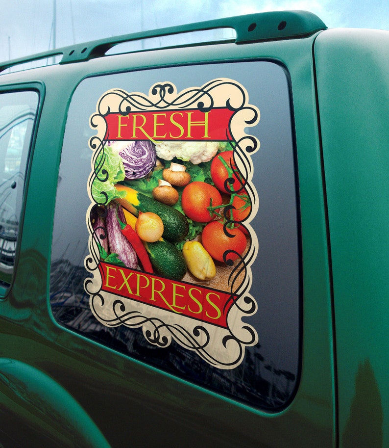 Custom Printed Removable Vinyl Window Graphics Sign Cling Etsy