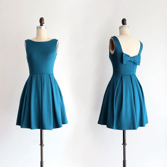 teal maid of honor dress