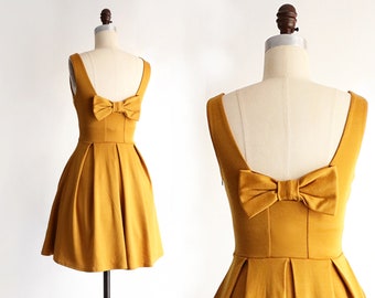 Mustard Yellow Dress - Etsy