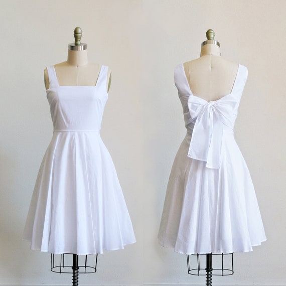 casual short white dress