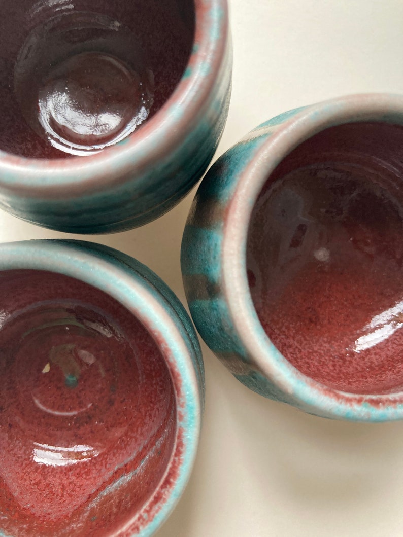 Handmade Teapot and Cup Set in Porcelain With Bamboo Handle, Soda Fired