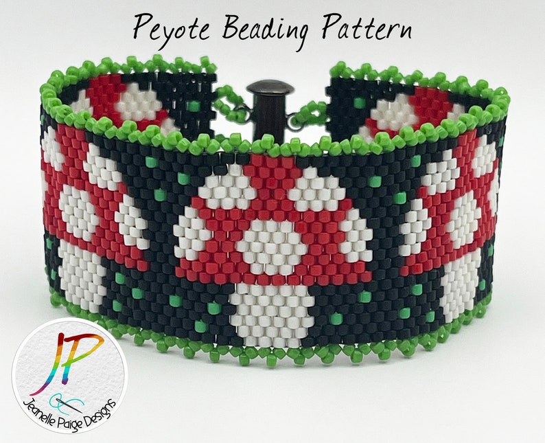 Mushroom Beaded Bangle