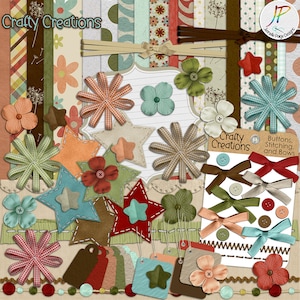 Digital Scrapbooking Kits, Scrapbooking Digital, Digital Paper, Scrapbook Supplies, Digital Crafts, Scrapbook Paper, Crafty Creations image 1