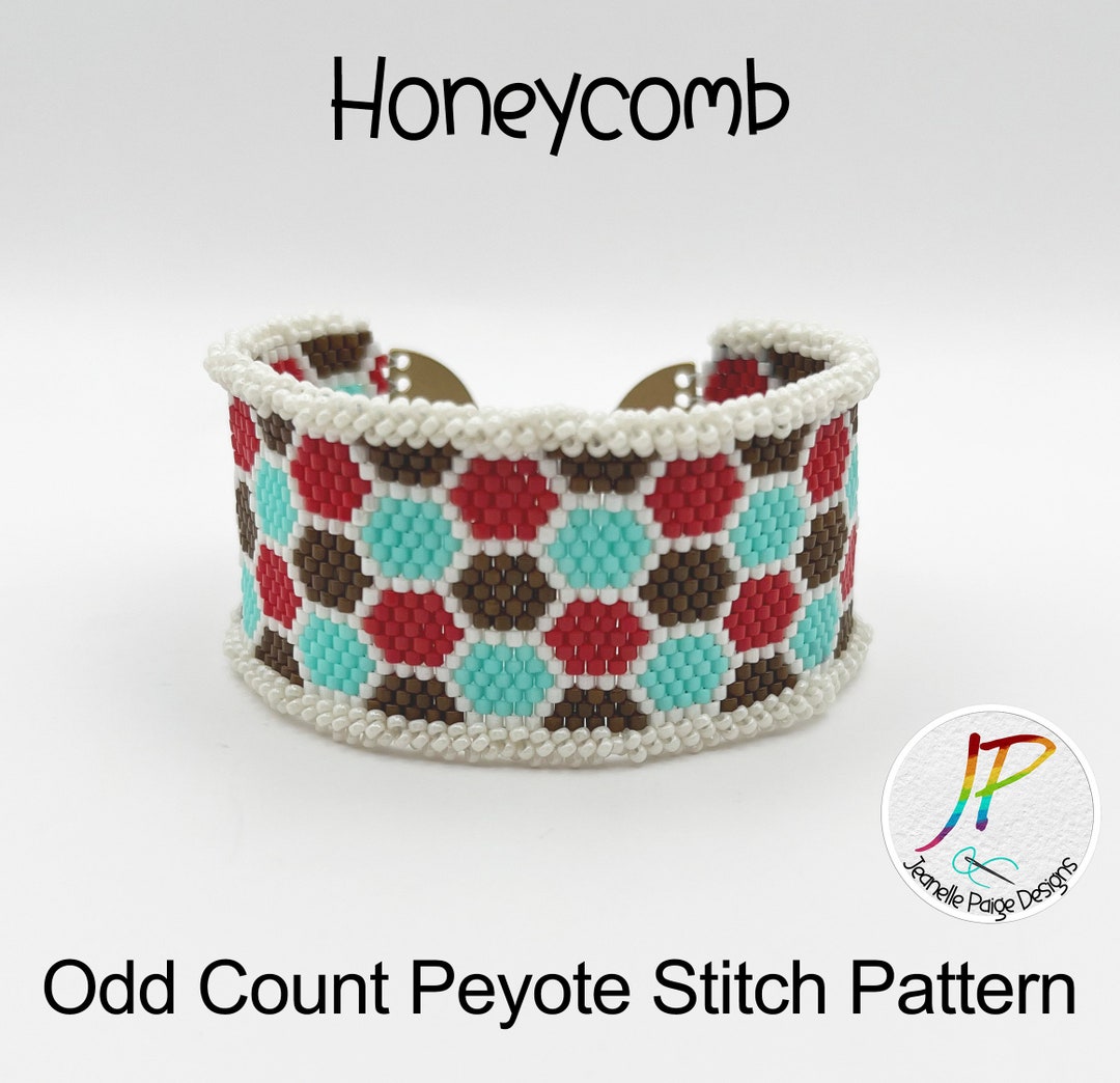 Peyote Beaded Bracelet Pattern Beaded Bracelet Tutorial Etsy