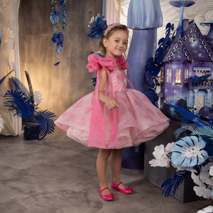 Blumenmädchen Kleid, Tüll Blumenmädchen Kleid, Blumenmädchen Kleid aus Spitze, Rosa Blumenmädchen Kleid, Erstkommunion Kleid, Junior Brautjungfer Kleid