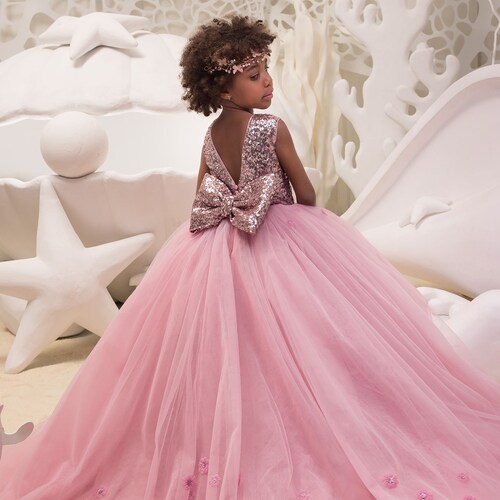 Navy Blue and Blush Lace Tulle Flower Girl Dress for Special Etsy UK