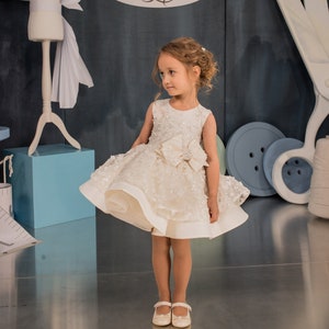 Blumenmädchen Kleid, Tüll Blumenmädchen Kleid, Blumenmädchen Kleid Champagner, Erstkommunion Kleid, Brautjungfer Kleid