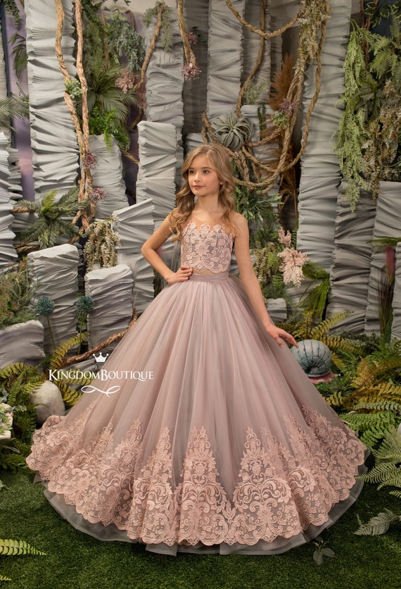 ABITI BIANCHI DAMIGELLA d'onore bambine fiore bambini festa fiocco di