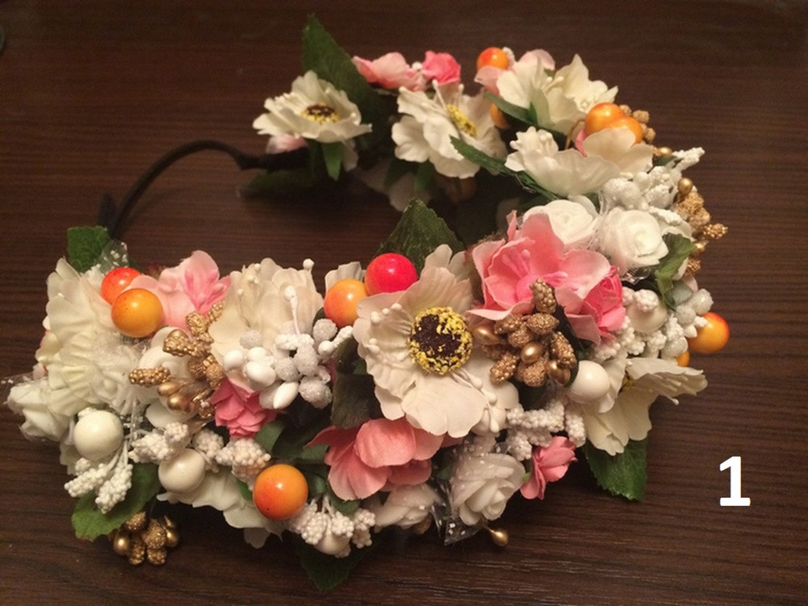 Flower Headpiece Flower Crown Flowergirl Crown Bride Flower Etsy