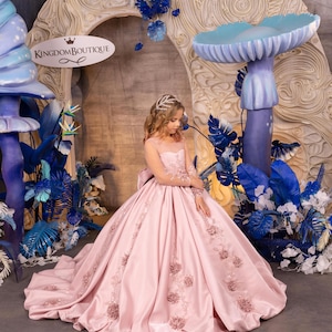 Blumenmädchen Kleid, Tüll Blumenkleid, Blumenmädchen Kleid aus Spitze, Blush rosa Kleid, Erstkommunion Kleid, Junior-Brautjungfer Kleid