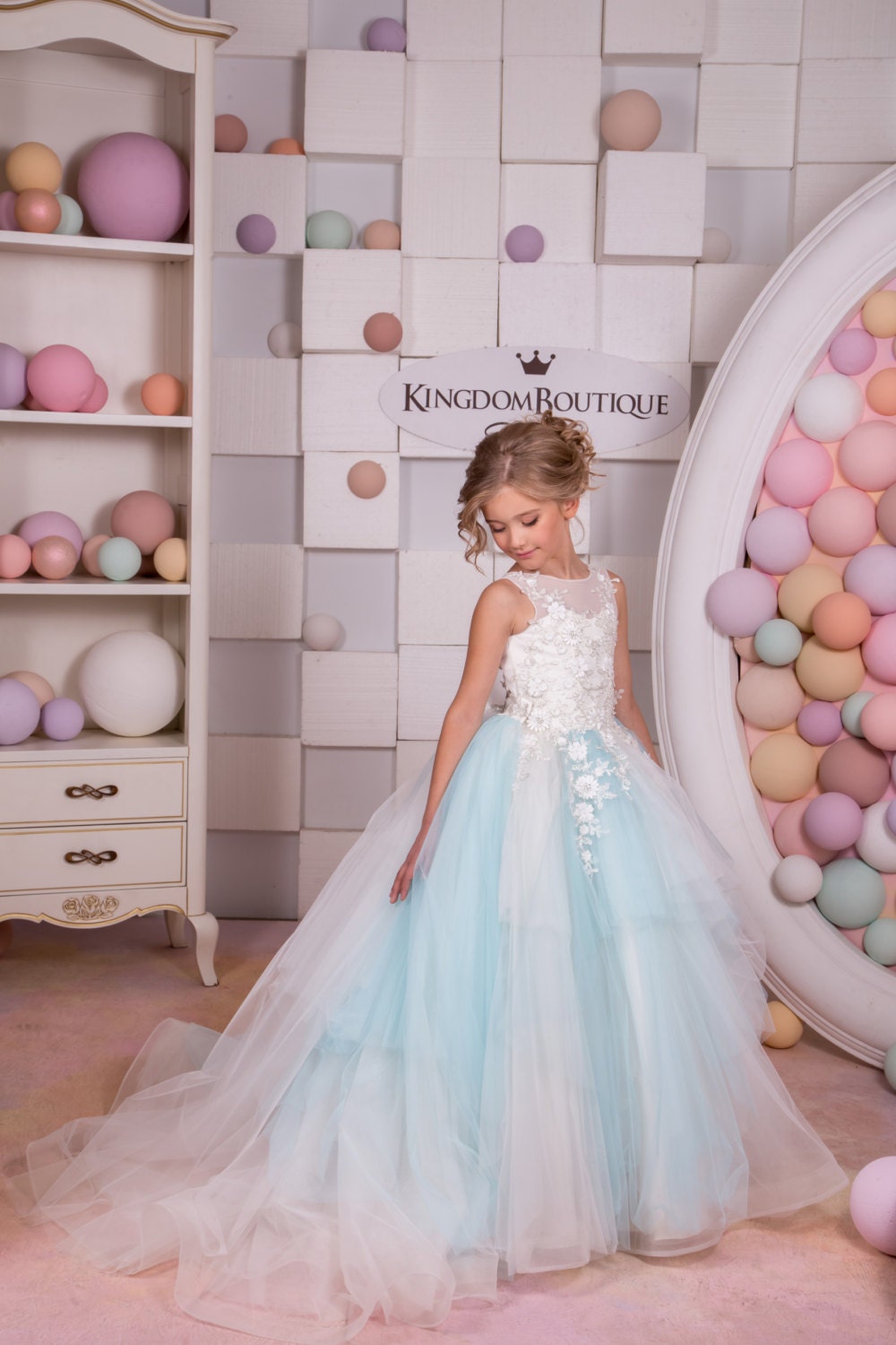 Light blue holiday dress store