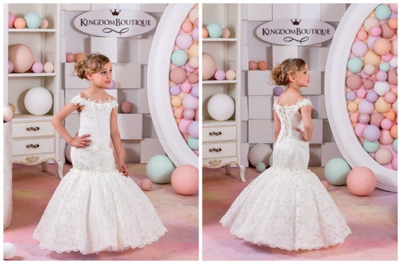 Flower girl dresses mermaid hot sale
