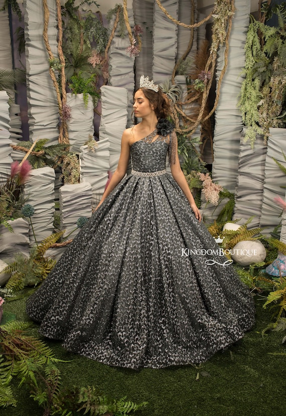 Gray Tulle Glitter Flower Girl Dress for Special Occasion Bridesmaid Party  Wedding Pageant First Communion Photoshoot Christmas - Etsy