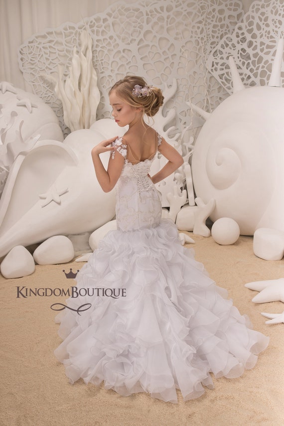 White formal girl clearance dresses