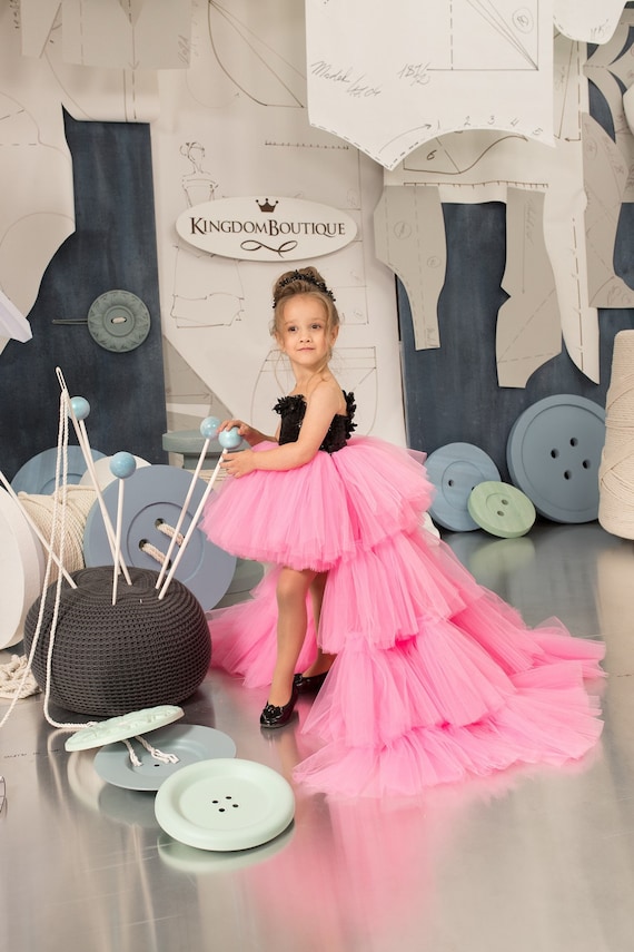 black bridesmaid dresses with pink flowers Mismatched Chiffon A-Line Simple Floor-Length Bridesmaid Dress, D1412   Dairy Bridal